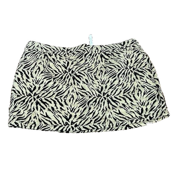 Soncy Mini Skirt High Waisted Pull On Unlined Leopard Print Tan Black Size 5 NEW - Picture 1 of 8